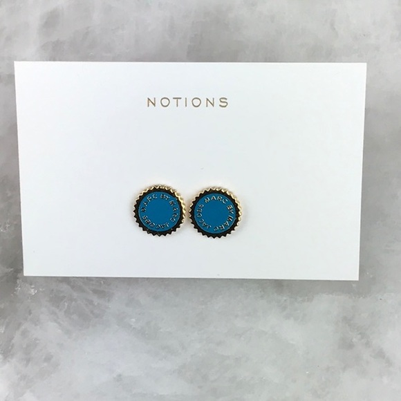 Marc By Marc Jacobs Jewelry - Marc Jacobs Saw Tooth Enamel Disc Stud Earrings